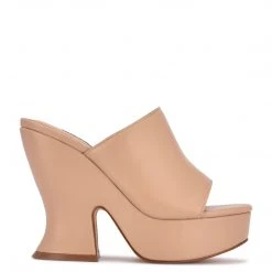 Nine West Y2K Revival Flower Platform Slide Sandals