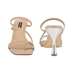 Nine West Franie Heeled Slide Sandals Heel Appeal