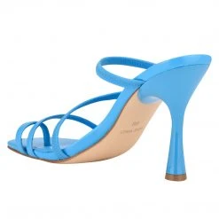 Nine West Color Pop Franie Heeled Slide Sandals 4 Nine West Color Pop Franie Heeled Slide Sandals