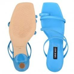 Nine West Color Pop Franie Heeled Slide Sandals 6 Nine West Color Pop Franie Heeled Slide Sandals