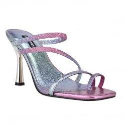 Nine West Franie Heeled Slide Sandals Color Pop
