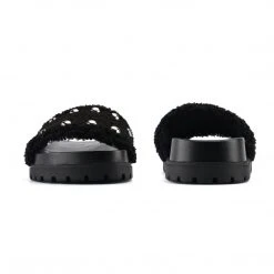 Nine West Freely Studded Flat Slide Sandals High Impact Platforms 5 Nine West Freely Studded Flat Slide Sandals High Impact Platforms