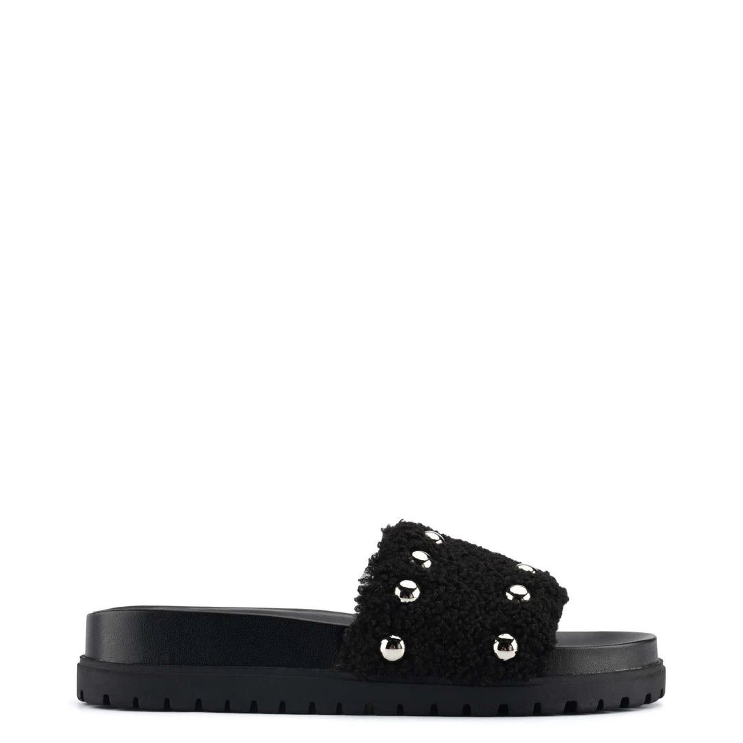 Nine West Freely Studded Flat Slide Sandals High Impact Platforms Nine West Freely Studded Flat Slide Sandals High Impact Platforms
