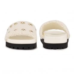 Nine West Freely Studded Flat Slide Sandals High Impact Platforms 10 Nine West Freely Studded Flat Slide Sandals High Impact Platforms
