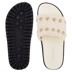Nine West Freely Studded Flat Slide Sandals High Impact Platforms 11 Nine West Freely Studded Flat Slide Sandals High Impact Platforms