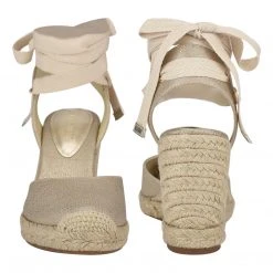 Nine West Friend Ankle Wrap Espadrille Wedge Sandals Lace It Up