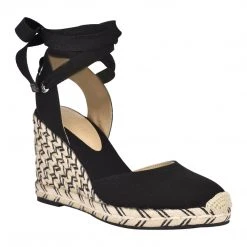 Nine West Lace It Up Friend Ankle Wrap Espadrille Wedge Sandals