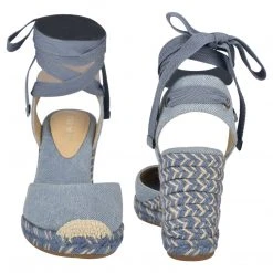 Nine West Friend Ankle Wrap Espadrille Wedge Sandals Lace It Up