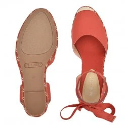 Nine West Lace It Up Friend Ankle Wrap Espadrille Wedge Sandals