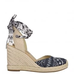 Nine West Lace It Up Friend Ankle Wrap Espadrille Wedge Sandals