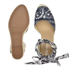 Nine West Lace It Up Friend Ankle Wrap Espadrille Wedge Sandals