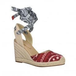 Nine West Lace It Up Friend Ankle Wrap Espadrille Wedge Sandals 8 Nine West Lace It Up Friend Ankle Wrap Espadrille Wedge Sandals