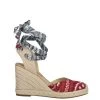 Nine West Lace It Up Friend Ankle Wrap Espadrille Wedge Sandals