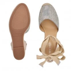 Nine West Friend Ankle Wrap Espadrille Wedge Sandals