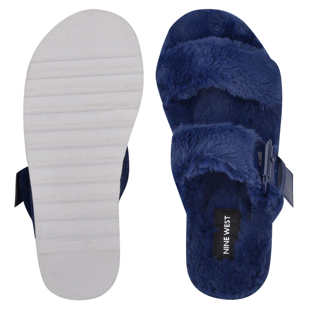 Nine West Funkie Cozy Flat Slide Sandals 7 Nine West Funkie Cozy Flat Slide Sandals