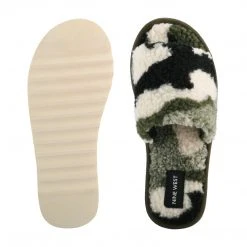 Nine West Mules & Slides Fuzzie Cozy Flat Slide Sandals 11 Nine West Mules & Slides Fuzzie Cozy Flat Slide Sandals