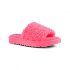 Nine West Fuzzie Cozy Flat Slide Sandals