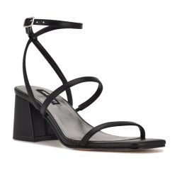 Nine West Gali Block Heel Slide Sandals Shoes