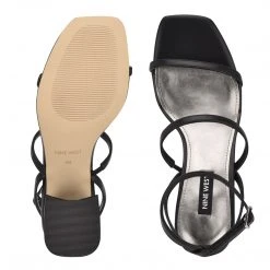 Nine West Gali Block Heel Slide Sandals Shoes