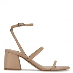Nine West Gali Block Heel Slide Sandals Shoes