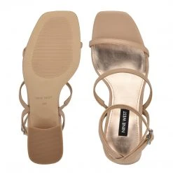 Nine West Gali Block Heel Slide Sandals Shoes