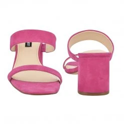 Nine West Galvin Block Heel Slide Sandals