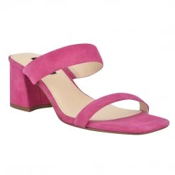 Nine West Galvin Block Heel Slide Sandals