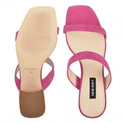 Nine West Galvin Block Heel Slide Sandals