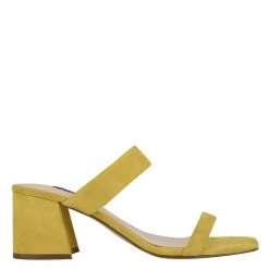 Nine West Galvin Block Heel Slide Sandals