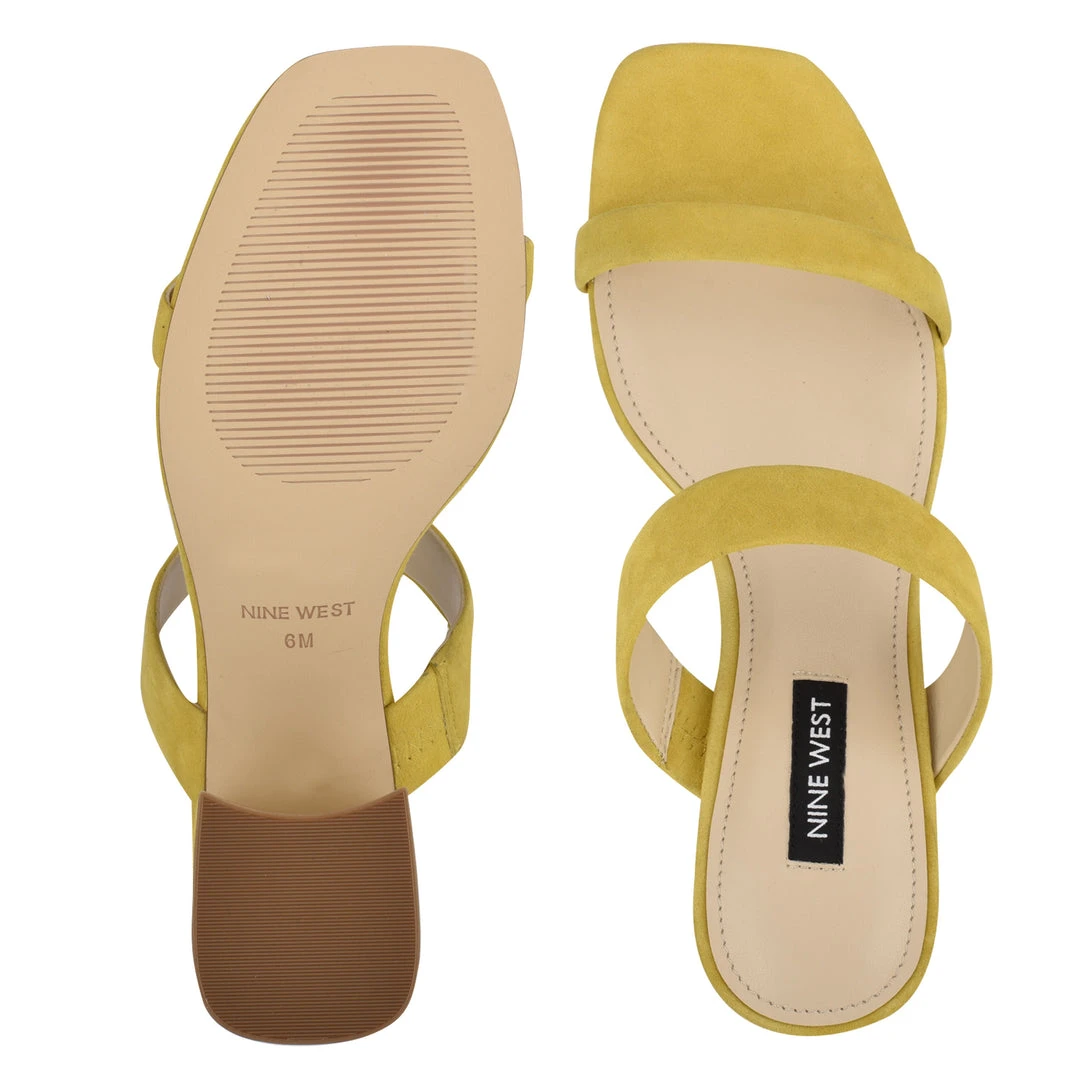 Nine West Galvin Block Heel Slide Sandals 7 Nine West Galvin Block Heel Slide Sandals