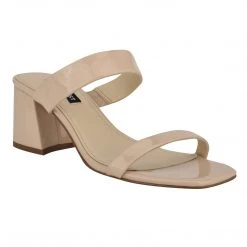 Nine West Heels Galvin Block Heel Slide Sandals