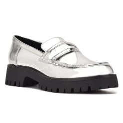Nine West Garren Lug Sole Loafers Metallic Mindset