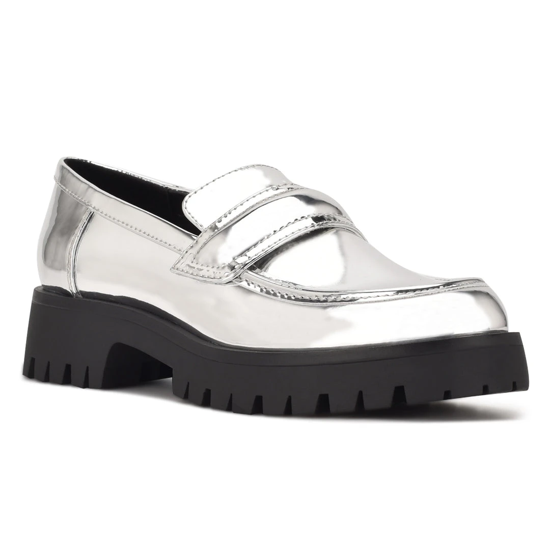 Nine West Garren Lug Sole Loafers Metallic Mindset Nine West Garren Lug Sole Loafers Metallic Mindset