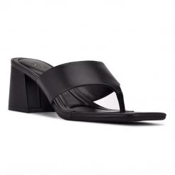 Nine West Gelina 9x9 Block Heel Slide Sandals