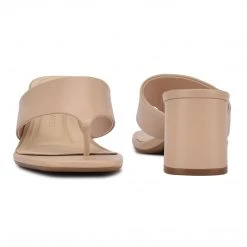 Nine West Shoes Gelina 9x9 Block Heel Slide Sandals