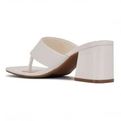 Nine West Gelina 9x9 Block Heel Slide Sandals Shoes