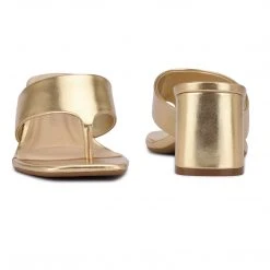 Nine West Gelina 9x9 Block Heel Slide Sandals