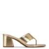 Nine West Gelina 9x9 Block Heel Slide Sandals