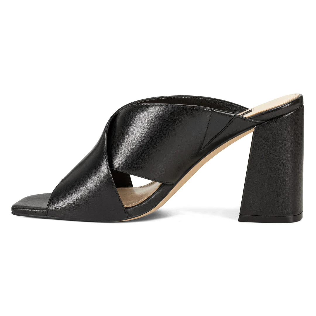 Nine West Gigi Block Heel Slide Sandals 6 Nine West Gigi Block Heel Slide Sandals