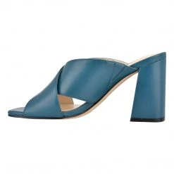 Nine West Color Pop Gigi Block Heel Slide Sandals