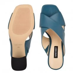 Nine West Color Pop Gigi Block Heel Slide Sandals