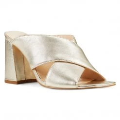 Nine West Heel Appeal Gigi Block Heel Slide Sandals