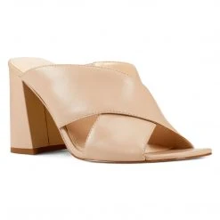 Nine West Gigi Block Heel Slide Sandals Heel Appeal