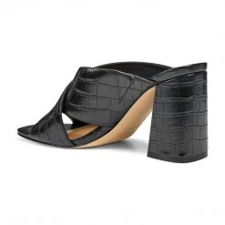 Nine West Gigi Block Heel Slide Sandals Heel Appeal