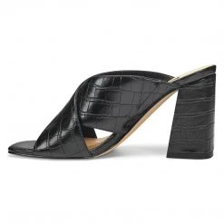 Nine West Gigi Block Heel Slide Sandals Heel Appeal