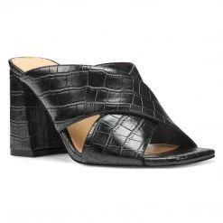 Nine West Gigi Block Heel Slide Sandals Heel Appeal