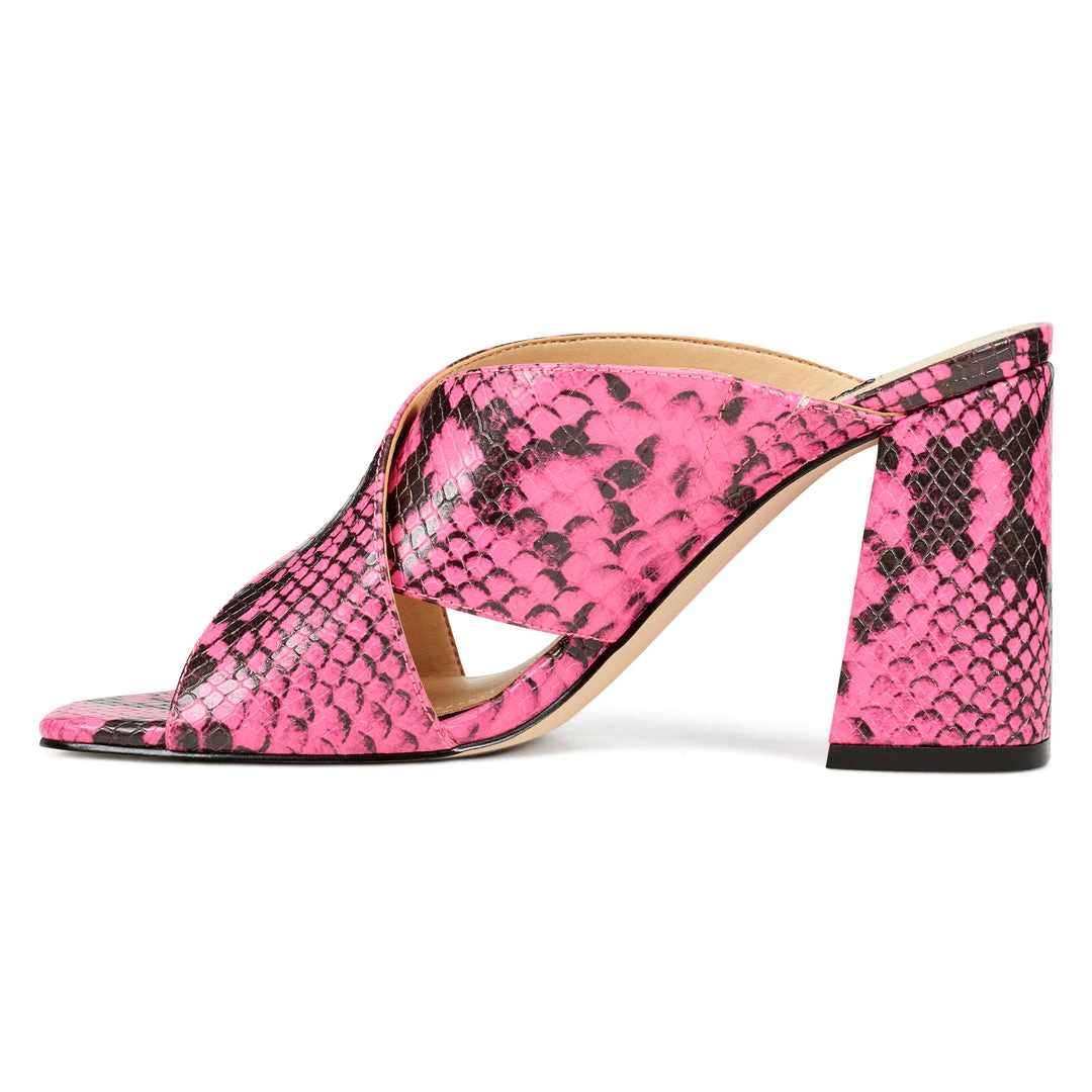 Nine West Gigi Block Heel Slide Sandals Color Pop Nine West Gigi Block Heel Slide Sandals Color Pop