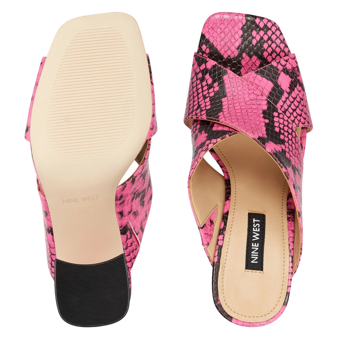 Nine West Gigi Block Heel Slide Sandals Color Pop Nine West Gigi Block Heel Slide Sandals Color Pop