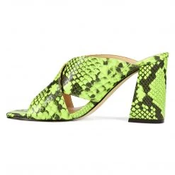 Nine West Gigi Block Heel Slide Sandals Color Pop