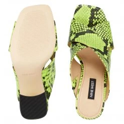 Nine West Gigi Block Heel Slide Sandals Color Pop